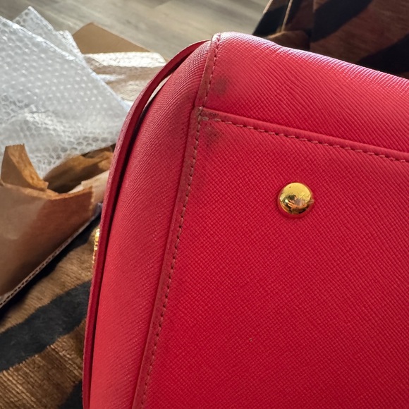 MCM Vibrant Pink Shoulder Bag with Gold Accents with COA - Picture 15 of 16